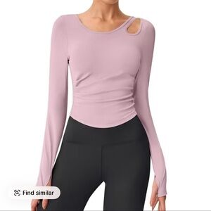 Long Sleeve Cutout Workout Top